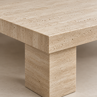 MEUBLES JIAMEIJIA |   Table basse effet travertin à quatre blocs