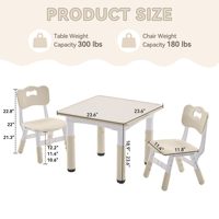 Table à graffiti pour les jardins d'enfants, ensemble de tables et de chaises en plastique pour tout-petits, ensemble de meubles pour garderie, bureau d'étude en bois pour enfants