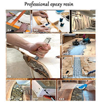 Adhésif et mastic en bois clair de cristal de fonte liquide de résine époxyde de dessus de table de rivière profonde pour le travail du bois