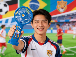 Ventilador Eléctrico de Mano Grande para la Copa Mundial de Fútbol, 3 Velocidades, Batería de Litio 18650 - Product Image 3