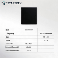 Antenne directionnelle à panneau étroit bande 16dBi Starseek 5.8GHz pour véhicules aériens sans pilote et émetteur d'interférence de signal
