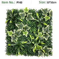 50*50cm alfombra de hierba mixta decoración de pared Faux verdor follaje telón de fondo lujo Tropical verde Milán pared para exteriores