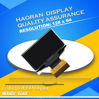 Pantalla PMOLED de 1.3 Pulgadas, 128x64, Fuente Blanca, Controlador SSD1306, Interfaz SPI/I2C, Conector de 30 Pines