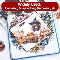Livres d'autocollants vintage prédécoupés personnalisés pour scrapbooking, journalisation et DIY