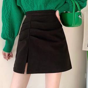 กระโปรงสั่งตัดสำหรับฤดูใบไม้ผลิและฤดูร้อน รุ่นใหม่ หนาขึ้น แฟชั่นทันสมัย เอวสูง ทรงเข้ารูป ผ่าข้าง - Product Image 5