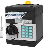 Best-seller Coffre-fort ATM Dépôt automatique de monnaie en papier Caisse d'épargne en plastique Serrure par mot de passe Tirelire sécurisée