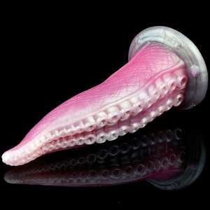 Venta al por mayor: Nuevo dildo de color rosa con ventosa, diseño de animal, tentáculo de pulpo alienígena de fantasía, dildo monstruoso, juguete sexual, tapón anal. - Product Image 3