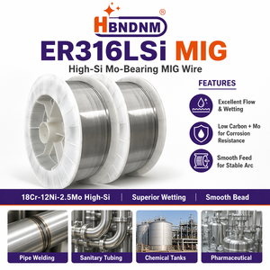 Alambre de Soldadura <span class=keywords><strong>MIG</strong></span> de Acero Inoxidable AWS A5.9 ER316LSi, Alto Contenido de Silicio y Bajo Contenido de Carbono para un Cordón de Soldadura Liso, Humectación Superior, Alta Velocidad, Automático - Product Image 2