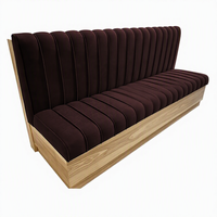 Siège rembourré en velours capitonné avec dossier, banquette pour hôtel, restaurant, café, possibilité de personnalisation