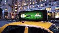 Al aire libre impermeable de doble cara 960*320mm P5 Taxi Led pantalla coche techo Led pantalla