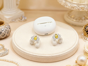 Écouteurs <span class=keywords><strong>Bluetooth</strong></span> Silnek M136 à clip ouvert avec strass, boucle décorative en diamant amovible, pour femmes, cadeau de boucles d'oreilles - Product Image 3