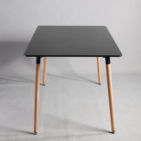 Table à manger rectangulaire minimaliste à 4 pieds en bois, table d'étude pour salon, chambre et bureau