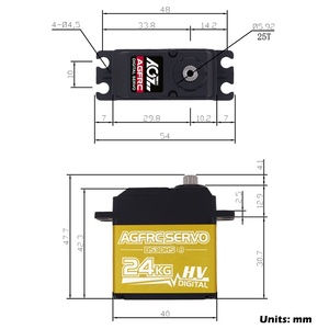 <span class=keywords><strong>Servo</strong></span> Digital <span class=keywords><strong>AGF</strong></span> Aoguangfei 24KG B53DHS de Alto Voltaje 8.4V, Programable, para Robot RC, para Uso en Autos y Barcos, Hecho de Plástico Resistente - Product Image 4