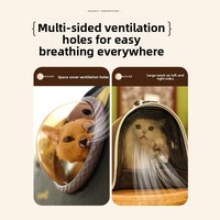 Sac de transport pour animaux de compagnie en PU, grand, luxueux, imperméable, coupe-vent, respirant, avec fermeture éclair, portable, capsule spatiale, pliable, léger