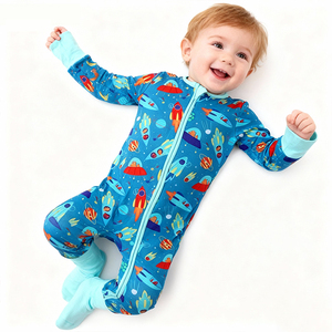 Mono de Bebé de Manga Larga con Estampado Personalizado con Certificado CPC, Edición Primavera-Otoño, Pijama de Bambú para Bebé, Pelele para Niño - Product Image 4