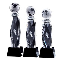 Trofeo de Cristal con Forma de Jugador de Fútbol, Torre de Cristal, Premio de Béisbol, Tenis, Golf, Bola de Cristal, Trofeo Hecho a Mano
