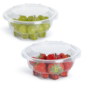 Contenants ronds transparents pour salade à emporter <span class=keywords><strong>de</strong></span> 24 oz avec couvercles, empilables, boîtes <span class=keywords><strong>de</strong></span> rangement pour produits frais, emballages en PET - Product Image 1