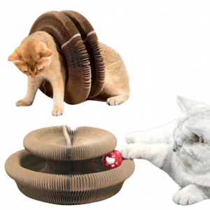 Vente en gros de griffoir pour chat avec griffe de meulage en forme de cloche, papier ondulé, litière pour chat, résistant aux rayures, fournitures pour animaux de compagnie - Product Image 1