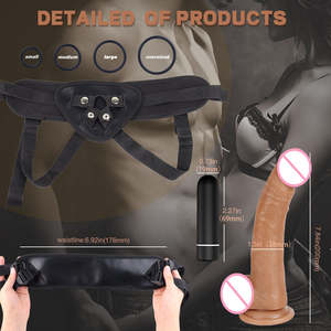 Atacado Soft Strap-On Dildos para Mulheres Massagem <span class=keywords><strong>Vaginal</strong></span> <span class=keywords><strong>Sex</strong></span> Bondage Belt Consoladores Para Mujer Strap em Dildos - Product Image 4