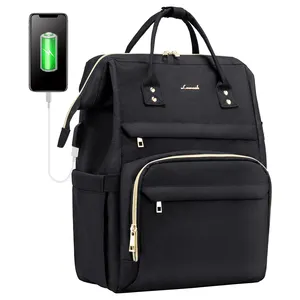LOVEVOOK品牌背包13 15.6 17英寸商务工作包带USB充电端口女旅行学校笔记本电脑背包