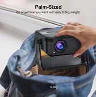 HA109 Proyector Gimbal Portátil de Bolsillo con Decodificación LED 4K, Android 11, Sonido Estéreo HIFI, Tiro Corto, 150 Lúmenes, 8GB RAM, 1GB Almacenamiento