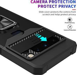 Fundas de teléfono móvil con ranura para tarjeta de lujo para <span class=keywords><strong>Google</strong></span> <span class=keywords><strong>Pixel</strong></span> 10 <span class=keywords><strong>PRO</strong></span> XL 9 8 7 <span class=keywords><strong>PRO</strong></span> <span class=keywords><strong>6</strong></span> 5A soporte de anillo de cámara deslizante cubiertas traseras con soporte - Product Image 2