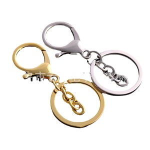 Porte-clés double anneau 30 mm en alliage de zinc plaqué, accessoire de bijouterie durable pour usage promotionnel DIY - Product Image 1