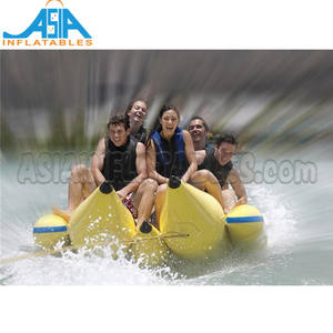 Bateau banane gonflable Ocean Rider pour 8 personnes avec 2 tubes, tubes doubles, vélo aquatique flottant, bateaux à pédales - Product Image 2