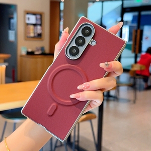 เคสโทรศัพท์หนังขอบเงินเคลือบไฟฟ้า พร้อมแม่เหล็ก สำหรับ <span class=keywords><strong>Samsung</strong></span> Galaxy zfold8 zfold7 fold6 fold5 fold4 fold3 fold2 w26 23 24 - Product Image 5