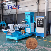 Machine d'extrudeuse d'aliments pour poissons coulant flottant de type sec et humide pour la fabrication d'aliments pour poissons machine flottante d'aliments pour animaux de compagnie pour poissons