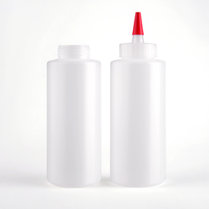 11.8 oz Bouteille personnalisée sans BPA Squeeze HDPE ECO Sauce piquante Bouteille ronde de sauce au miel classique avec couvercle à bouche pointue 350ml - Product Image 1