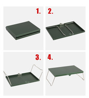Panneau de table thermo-isolant de café de pique-nique, mini table pliante légère en alliage d'aluminium