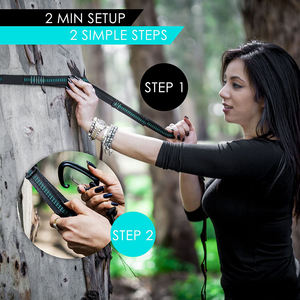 WOQI210Tナイロンシングルダブル屋外ポータブル超軽量キャンプダブルハンモック調節可能なツリーストラップ - Product Image 4