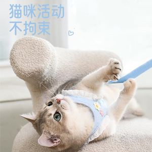 Correa para gatos, antiescape, correa especial tipo chaleco para pasear gatos, para perros pequeños y gatitos, correa antipérdida para pasear gatos - Product Image 1