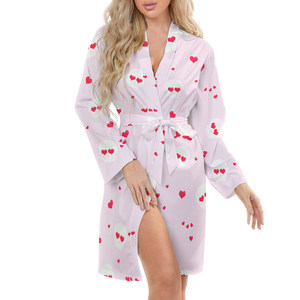Venta caliente de las señoras de manga larga camisones cómodos Sexy estampado albornoces para el verano al por mayor camisón demanda de impresión - Product Image 2