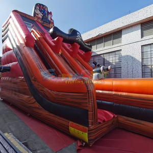 Tobogán inflable gigante doble para fiestas al aire libre, castillo inflable, tobogán acuático pirata para adultos - Product Image 4