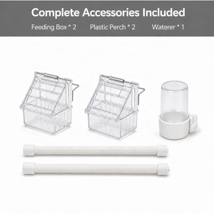 Cage d'élevage séparable pour perruches, cage à ventilation pour petits oiseaux, cage en treillis métallique, roulettes pour <span class=keywords><strong>perroquet</strong></span>, vente directe pour animaux de compagnie - Product Image 6