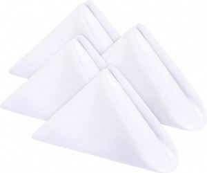 Servilletas de Tela Blancas Modernas para Boda, 100% Poliéster, Impermeables, Resistentes al Aceite, Hechas a Mano, Impresas, con Bordes Cosidos, Personalizables - Product Image 1