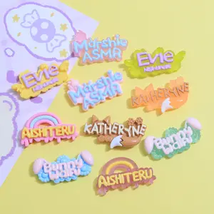 Hot Sales Luminous Fairy Tale Sign Creative Resin Flatback Resin Jewelry Resin Letters For Decoration