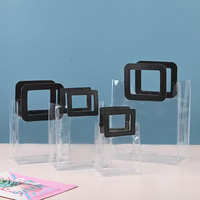Sac fourre-tout transparent en PVC, logo personnalisé, imperméable, portable, sac cadeau, sac de shopping, sac fourre-tout réutilisable en PVC pour cadeau