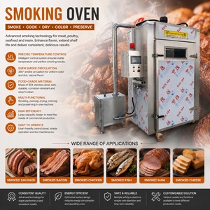 Four à fumage automatique grande capacité 50kg-1000kg pour saucisses, bacon, <span class=keywords><strong>jambon</strong></span> et viandes – Équipement de fumoir - Product Image 1
