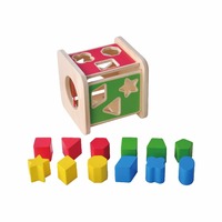 Juguete Educativo Montessori de Madera, Juguetes de Madera para Bebés, Caja de Clasificación de Formas para Niños