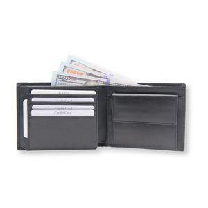 Nappa hakiki deri üç defa katlanan cüzdan moda rfid erkek cüzdan ile para cebi çanta - Product Image 6