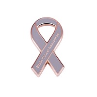 Nouveau design épinglettes de sensibilisation au cancer du sein broche de ruban d'espoir rose ruban de sensibilisation au cancer du cerveau épinglette