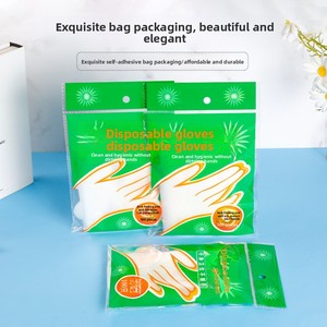 Gants jetables transparents en film plastique, de qualité alimentaire, épaissis <span class=keywords><strong>et</strong></span> résistants à l'huile, pour la cuisine, la restauration <span class=keywords><strong>et</strong></span> la coloration des <span class=keywords><strong>cheveux</strong></span>, 100 unités - Product Image 3