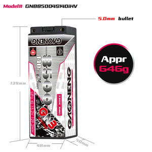 เคสแข็งพลาสติก ABS สำหรับรถแข่ง gaoneng 8500mAh 4S 4S2P ได้ HV 15.2V 140C Lipo ขนาด1/8 1:8 - Product Image 3