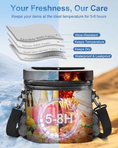 14-Can Expandable Soft Insulated <b>Cooler</b> Bag with Tees Holder <b>for</b> Camping Outdoor Golf Cart Push Cart Golf <b>Cooler</b> Bag - Product Image 4