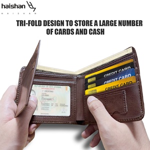 Ví nam da thật gấp đôi, chống RFID, có 2 ngăn đựng chứng minh thư, 9 ngăn đựng thẻ, 2 ngăn đựng tiền mặt, 1 ngăn đựng <span class=keywords><strong>SIM</strong></span> - Product Image 4