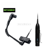 Microphone professionnel Beta98HC à condensateur en alliage d'aluminium, conception col de cygne, léger, câble XLR pour batterie et instrument à vent