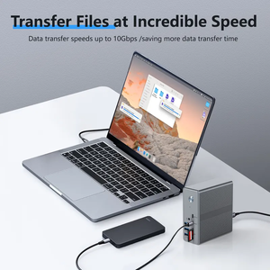 Station d'accueil USB-C 18-en-1 <span class=keywords><strong>DisplayLink</strong></span> 4K/60Hz Quad Monitor Gigabit Ethernet PD 100W - Product Image 2